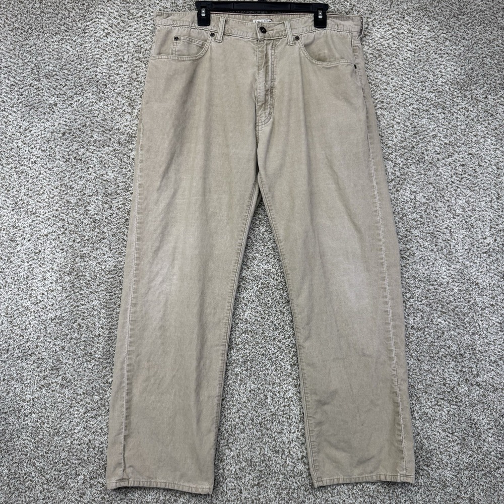 J Crew Corduroy Pants Men's Size 36x30 Beige 5 Pocket Vintage Cord Y2K Cotton